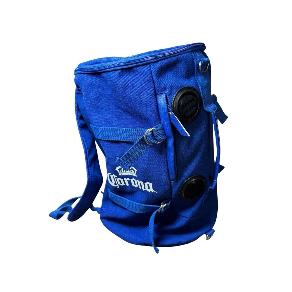 Corona Cooler Soft Bag With Built In Bluetooth Speakers Blue Beach Hiking Travel
